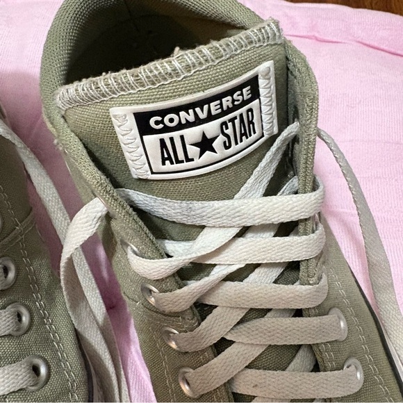 Check Taylor All Star-Converse Sage Green Mid High Sneakers SZ 9 - Picture 6 of 7